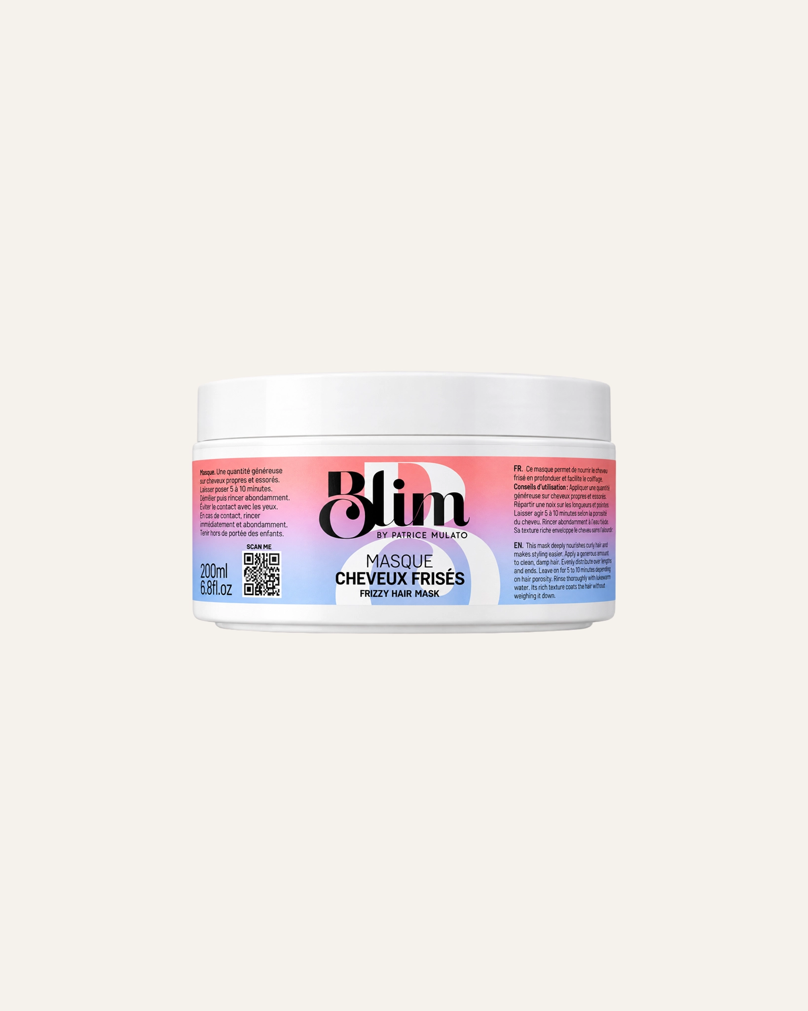 BLIM — Masque cheveux frisés 3B–3C