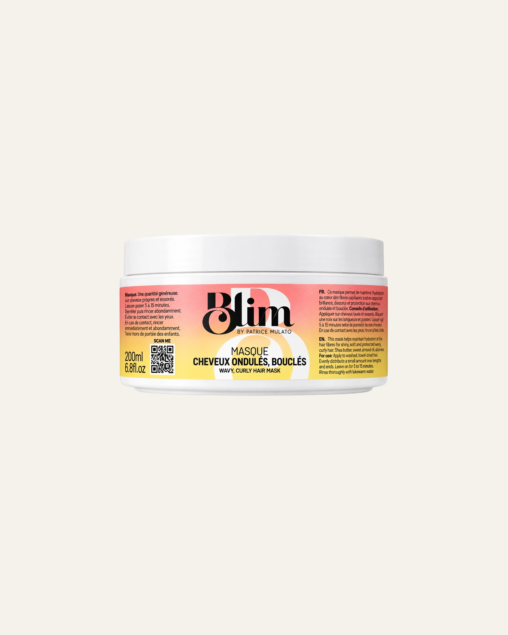 BLIM — Masque cheveux ondulés & bouclés 2ABC–3A